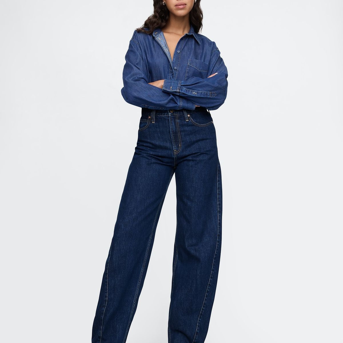 GAP - Jeans Mujer Barrel Azul GAP