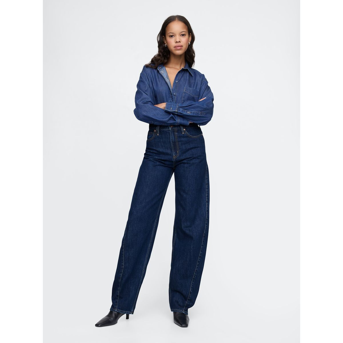 GAP - Jeans Mujer Barrel Azul GAP