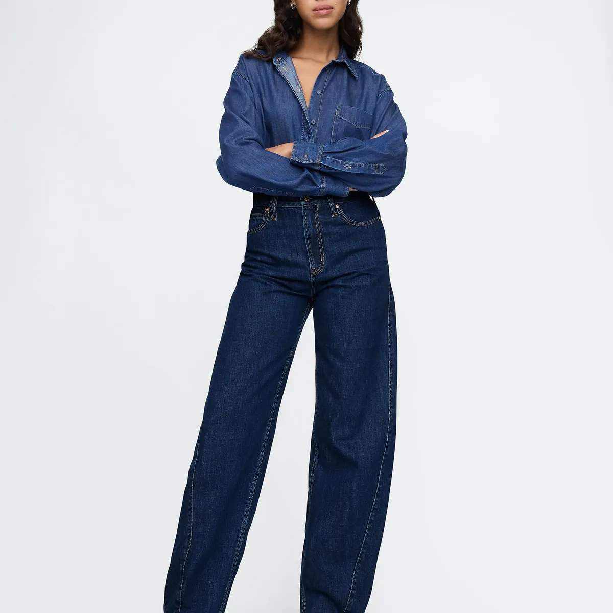 GAP - Jeans Mujer Barrel Azul GAP
