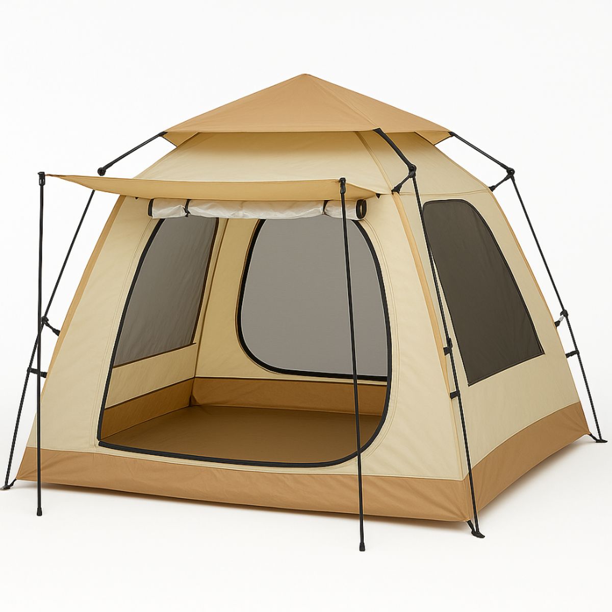 GENERICO - Carpa Automática Hexagonal Para 3-4 Personas 240x210x140
