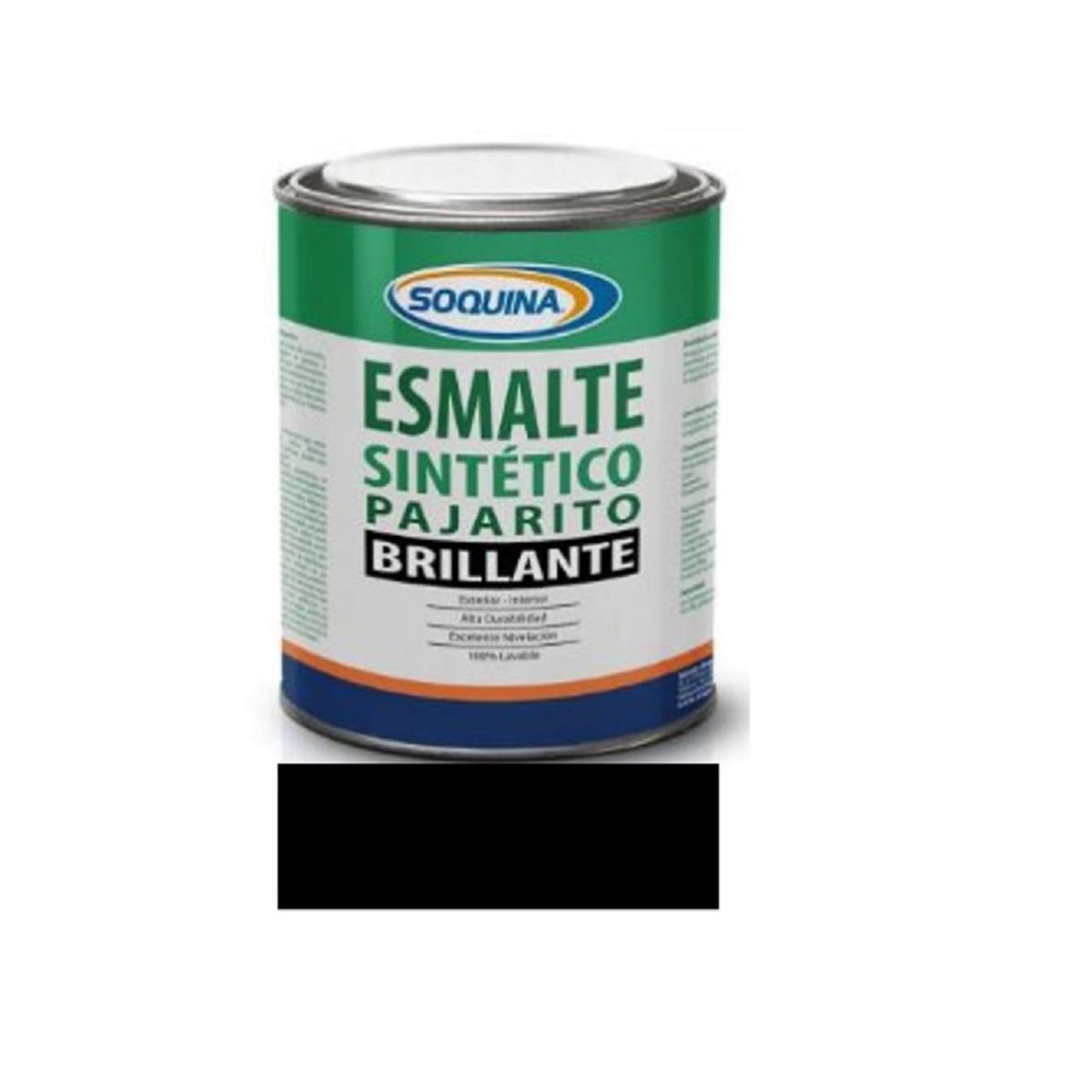 SOQUINA - ESMALTE SINTETICO PAJARITO NEGRO un cuarto GL