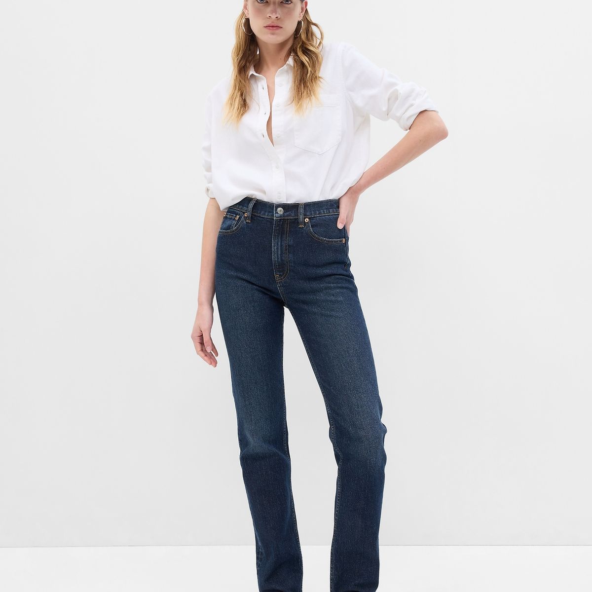 GAP - Jeans Mujer Straight 90s Azul GAP