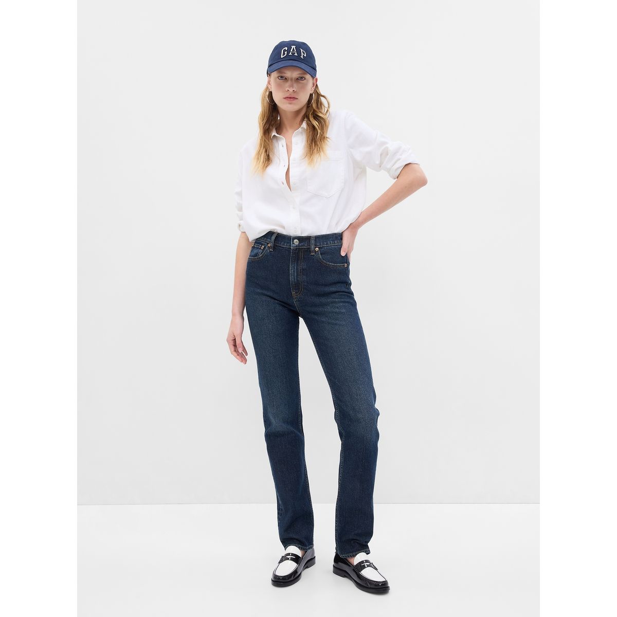 GAP - Jeans Mujer Straight 90s Azul GAP