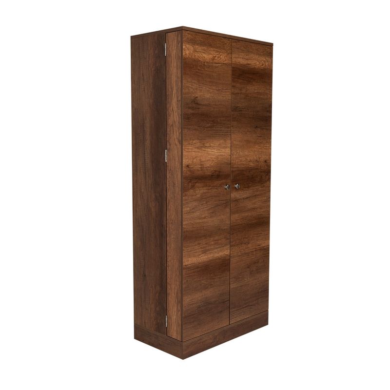 FMFURNITURE - Bar Alto Extensible 18 Botelleros Fm-010O Café Oscuro