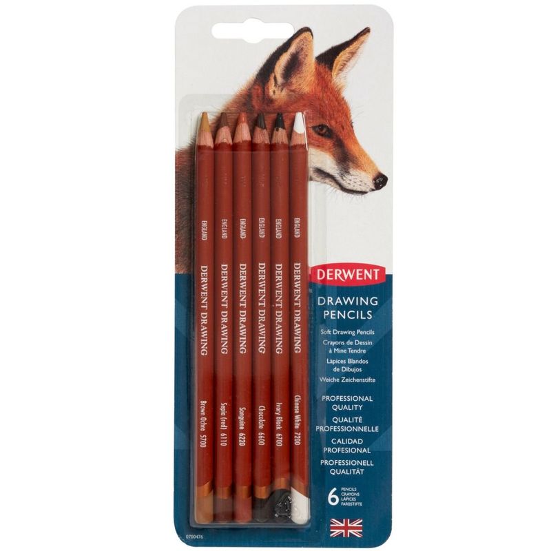 DERWENT - Set 6 Lápices de Colores Derwent Drawing