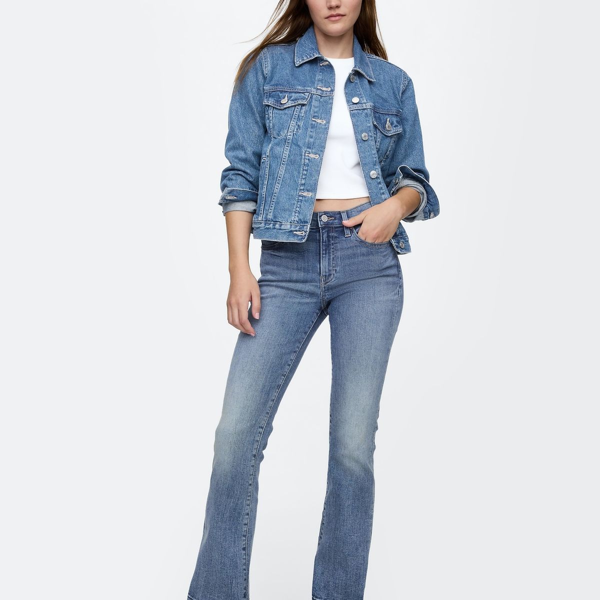 GAP - Jeans Mujer Babyboot Azul GAP