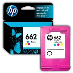 HP - Tinta 662 Tricolor Cartridge Original CZ104AL 2ML Color