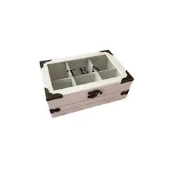 GENERICO - Caja de Te 6 Divisiones Blanca