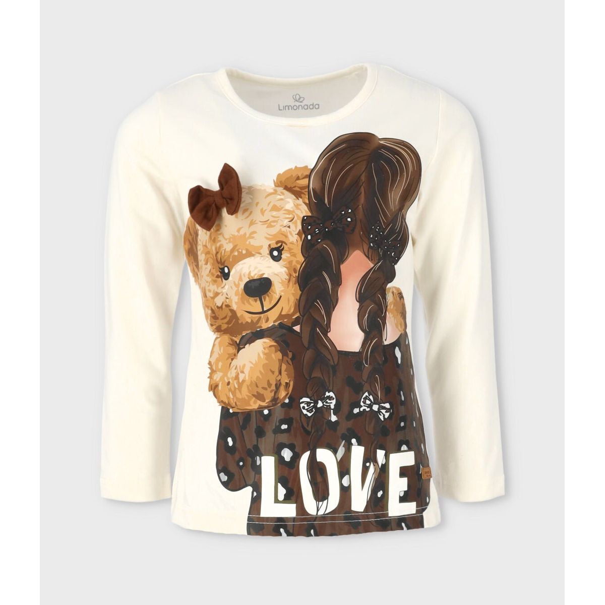 LIMONADA - Polera niña con diseño blanco Limonada