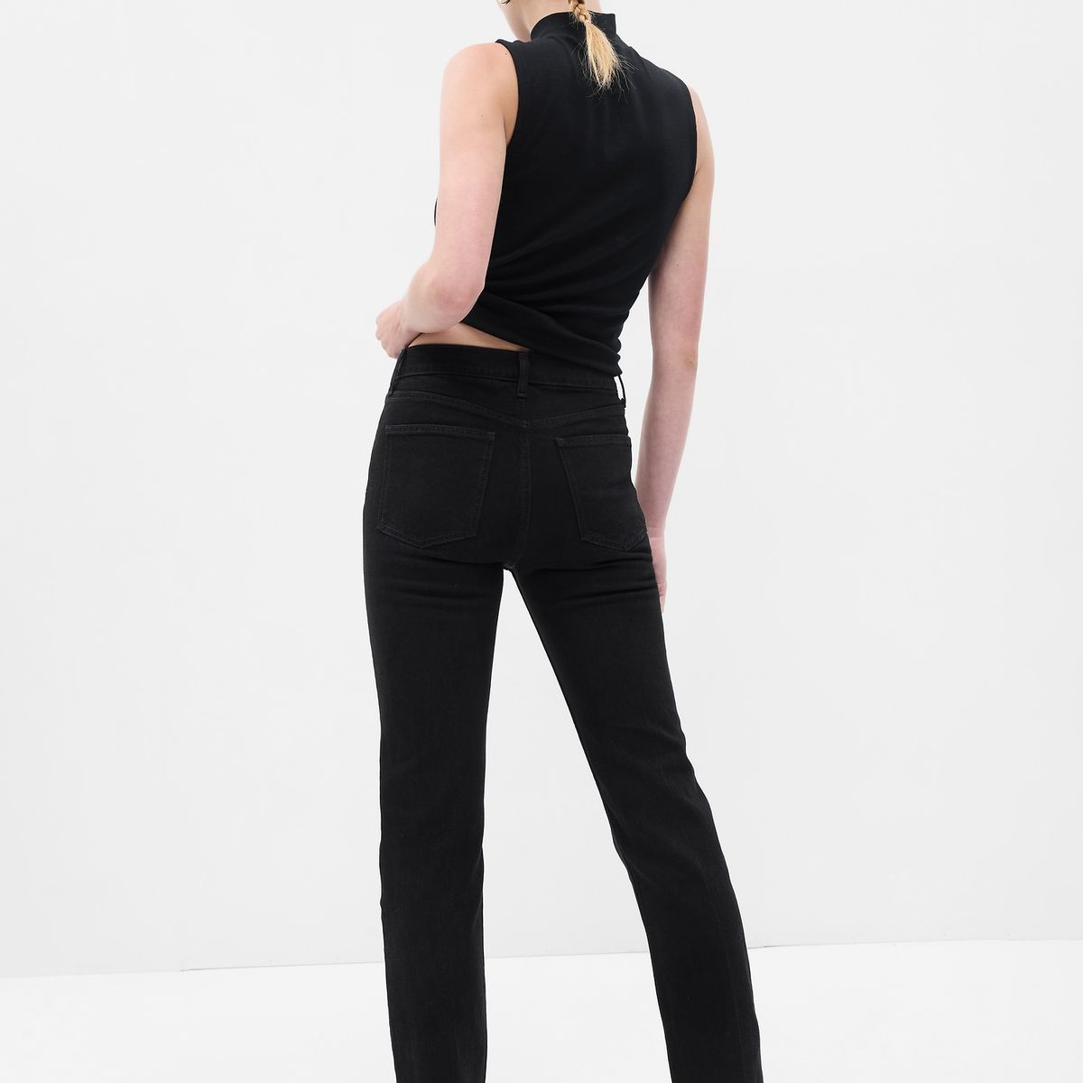 GAP - Jeans Gap Straight 90S Mujer Negro