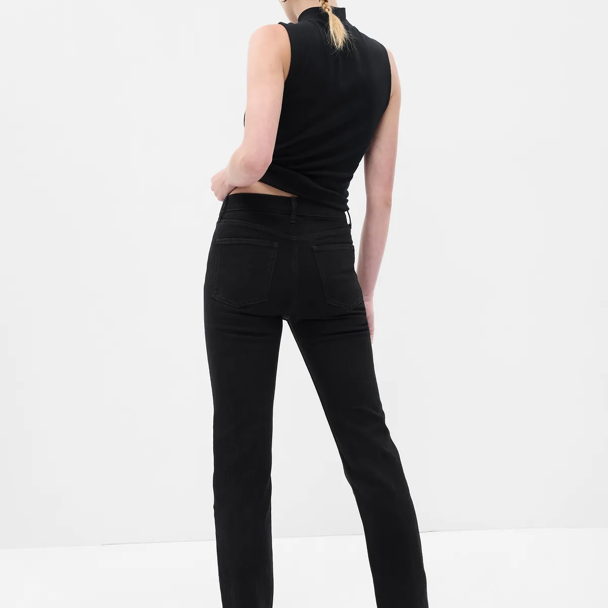GAP - Jeans Gap Straight 90S Mujer Negro