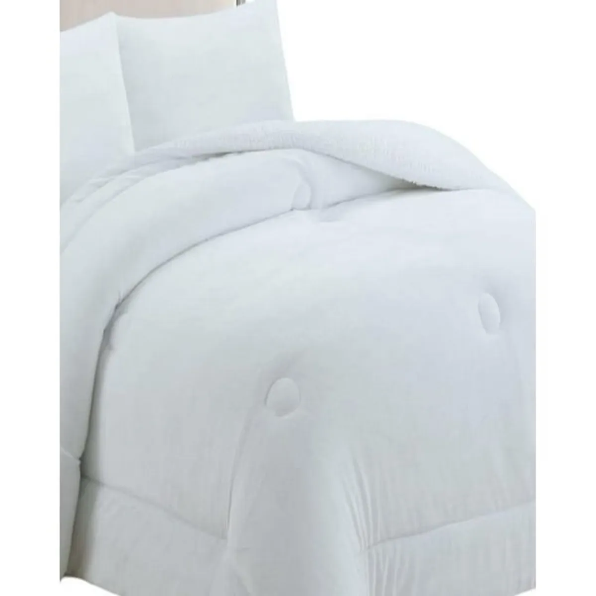 GENERICO - COBERTOR PLUSH CON CHIPORRO COLOR LISO BLANCO TF 2 PLAZA