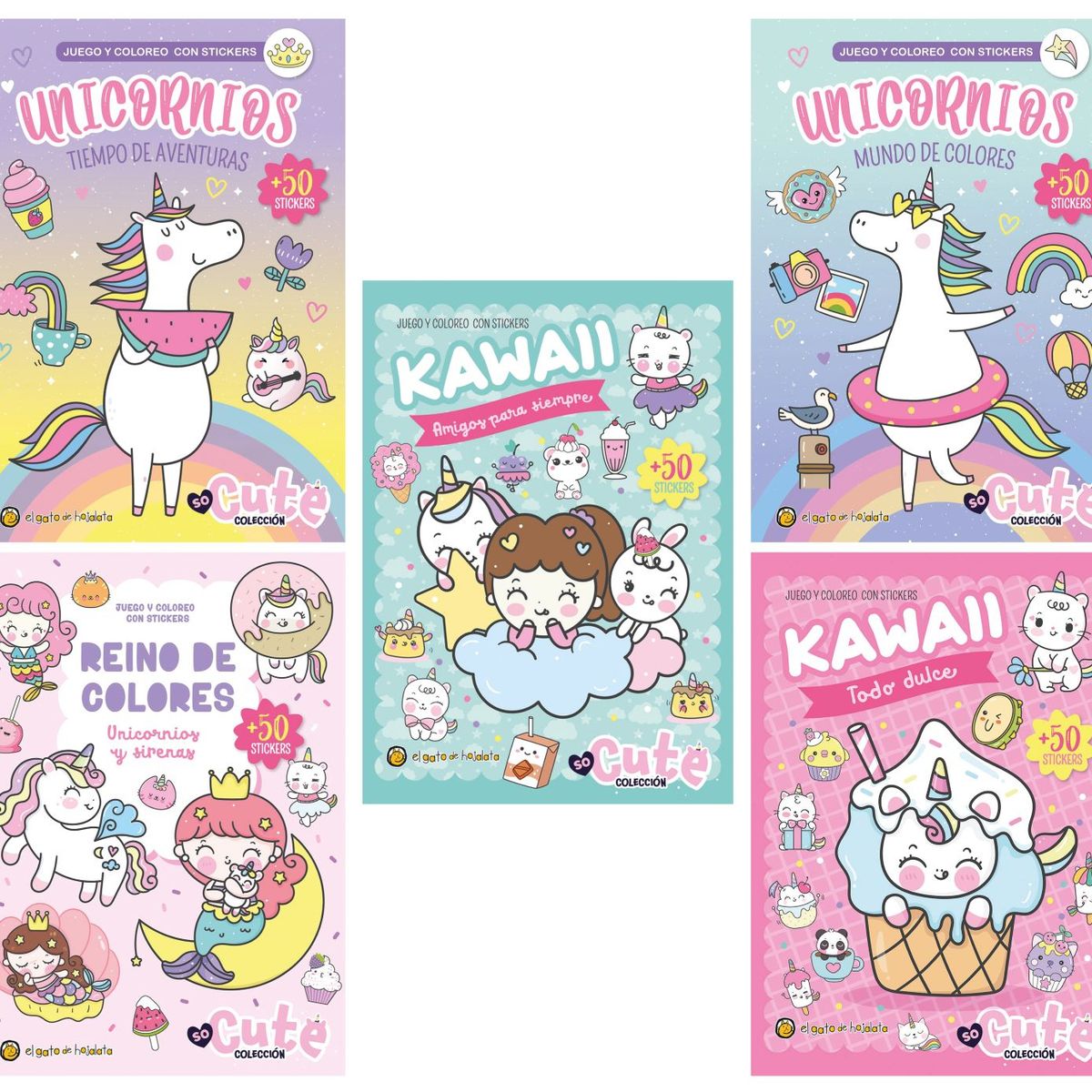 EDITORIAL GUADAL - Libro Pack Libros Para Colorear Kawai So Cute