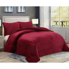 GENERICO - COBERTOR PLUSH CON CHIPORRO COLOR LISO BURDEO TF KING