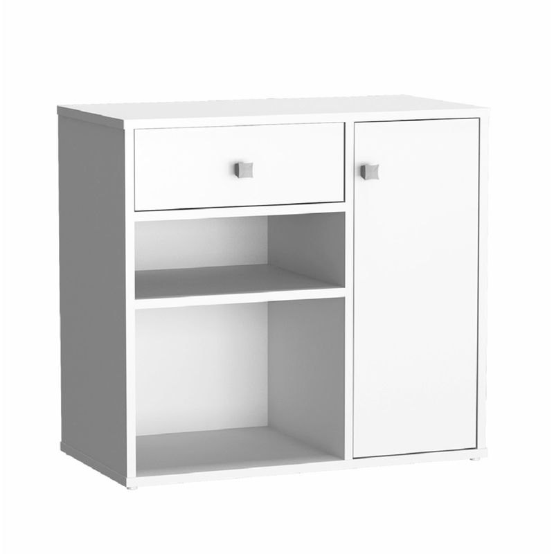 BE DESIGN - MUEBLE MULTIUSO CON PUERTA Y CAJÓN BLANCO RAVENA EMOVELL