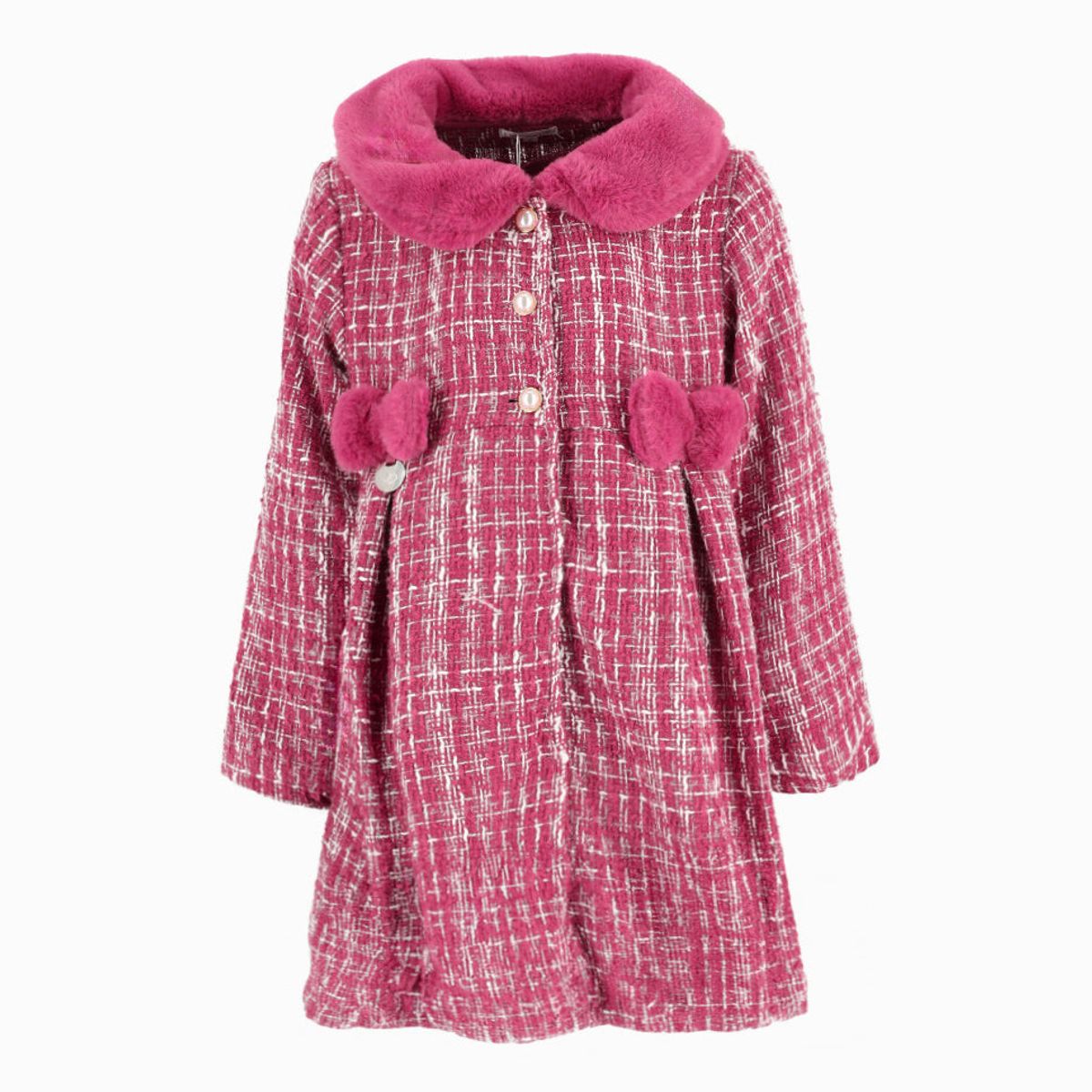 LIMONADA - Conjunto niña de vestido y abrigo burdeo Limonada