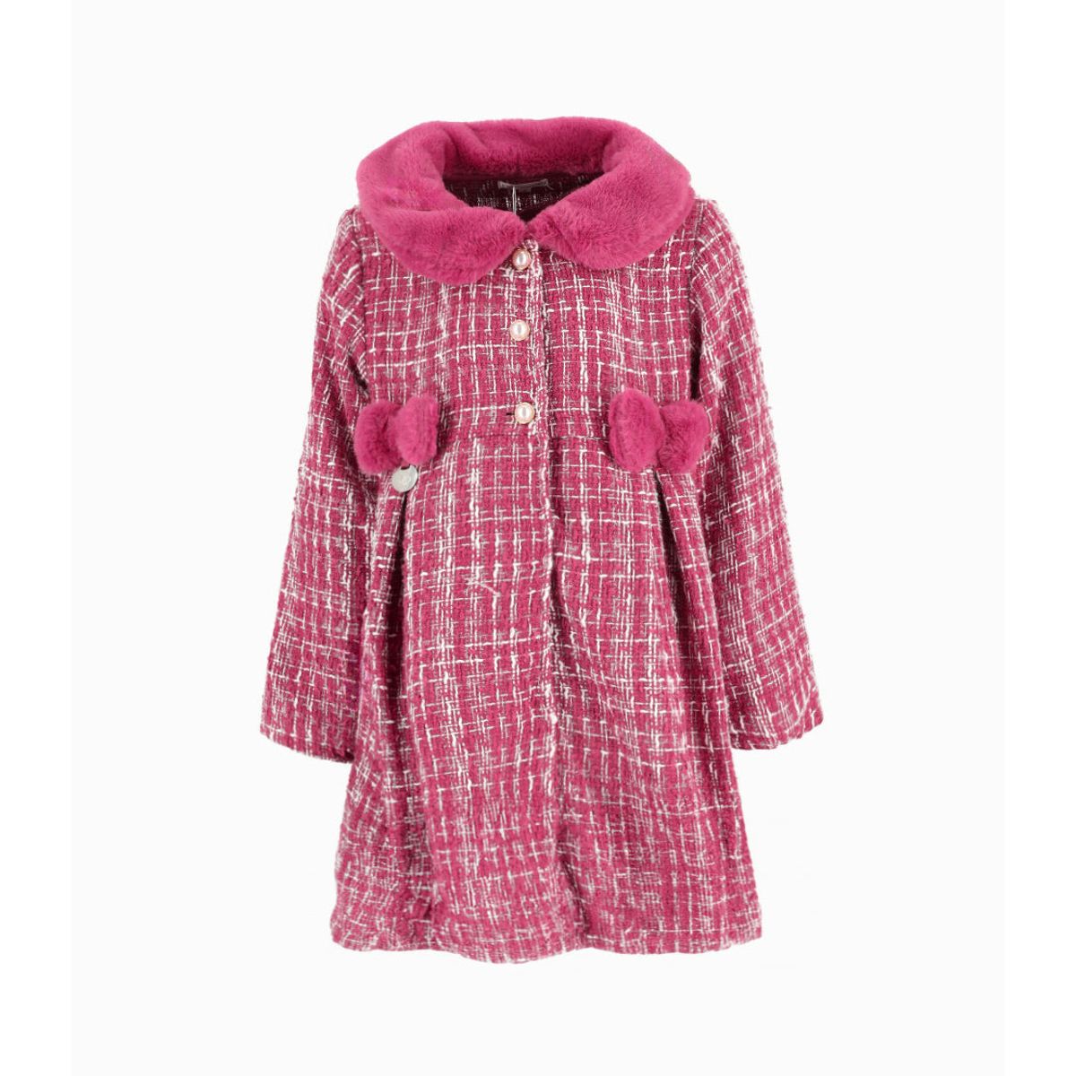 LIMONADA - Conjunto niña de vestido y abrigo burdeo Limonada