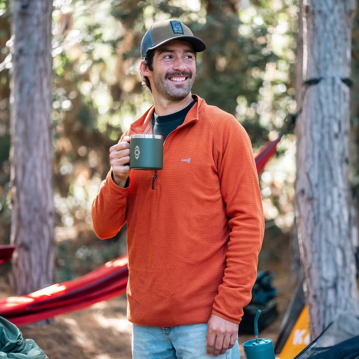 KANO - Poleron Hombre Nano Fleece Terracota Kano Tineo Deportivo