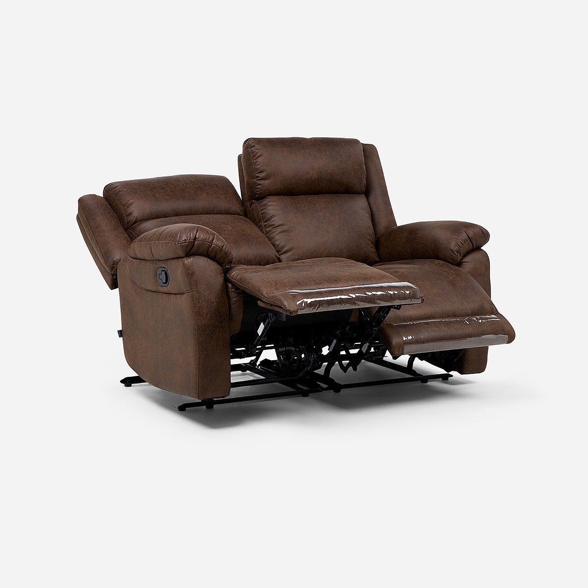 ROSEN - Sofá Reclinable Ascott 2 Cuerpos Manual Cuero PU Chocolate