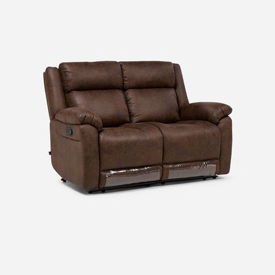 Imagen 2 del producto Sofá Reclinable Ascott 2 Cuerpos Manual Cuero PU Chocolate