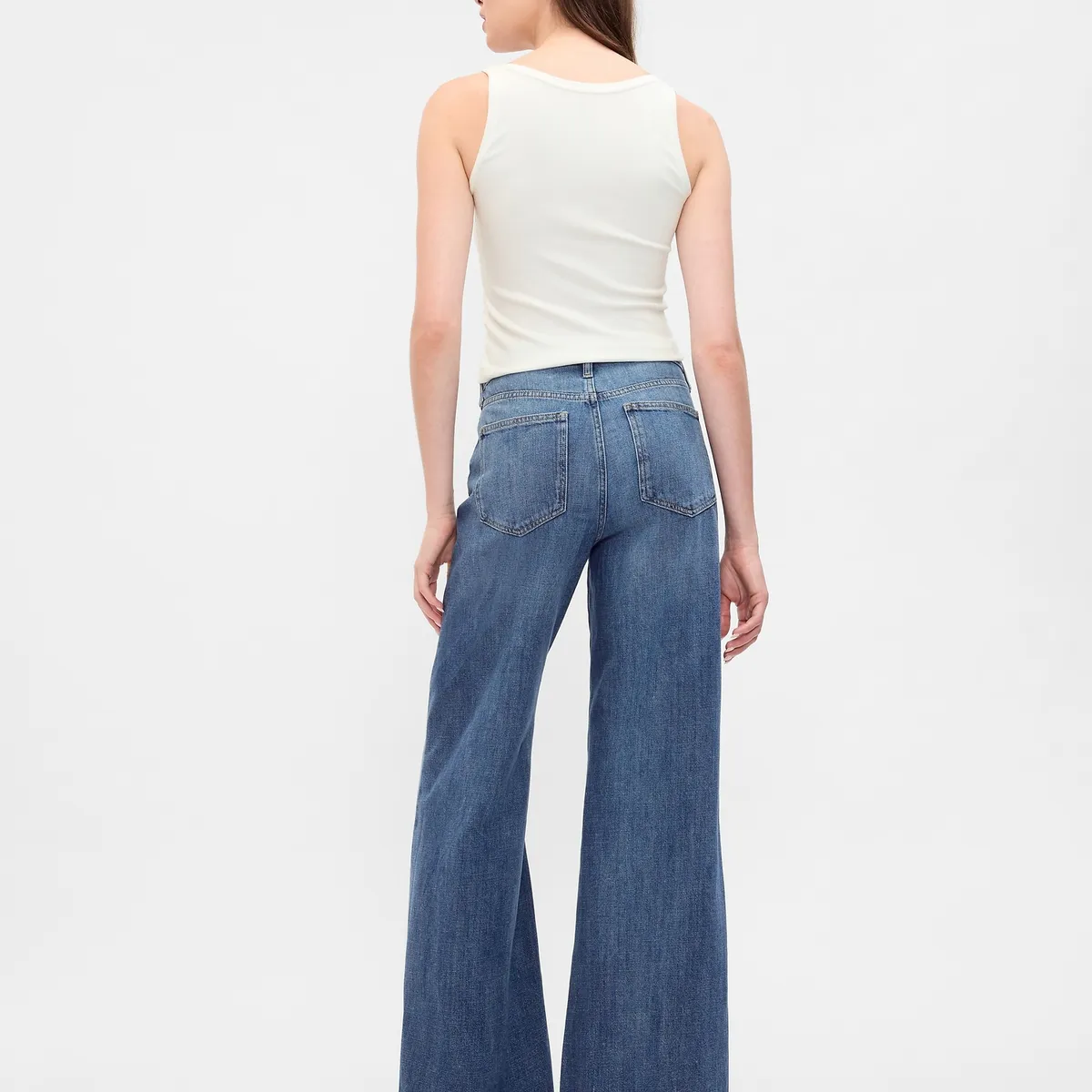 GAP - Jeans Mujer Wide Leg Azul GAP