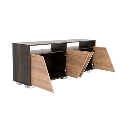 Imagen 2 del producto Rack Tv 70 4 Puertas Fm-010C Cafe Claro Y Café Oscuro