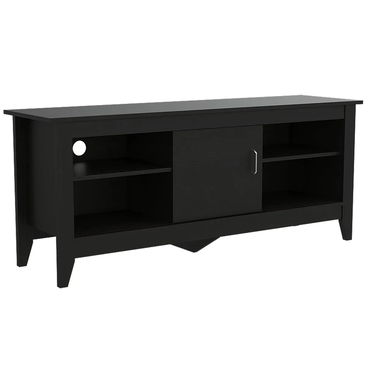 FMFURNITURE - Rack Tv 65 1 Puerta Fm-005N Negro