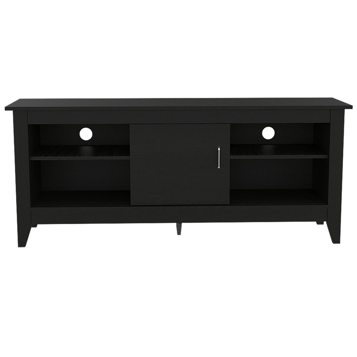 FMFURNITURE - Rack Tv 65 1 Puerta Fm-005N Negro