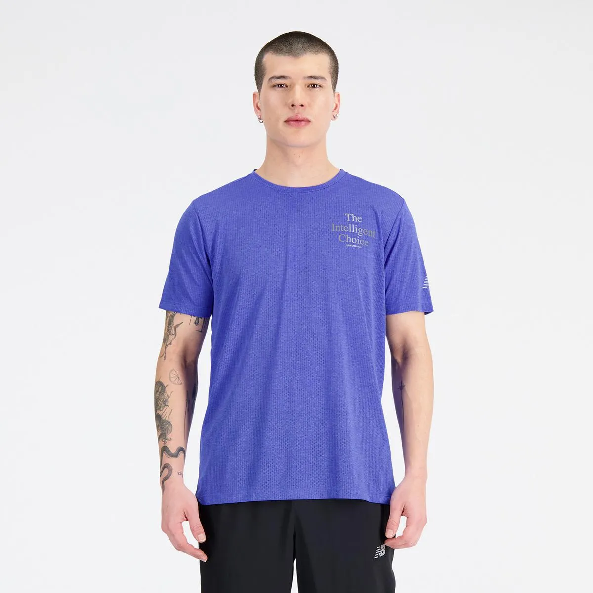 NEW BALANCE - Polera Running Hombre New Balance Impact Run Azul