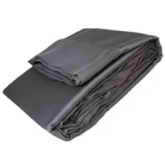 GENERICO - Set Sabanas 100% Lyocell Bambu 300 hilos SGREEN Queen/GRIS 2 FUNDAS