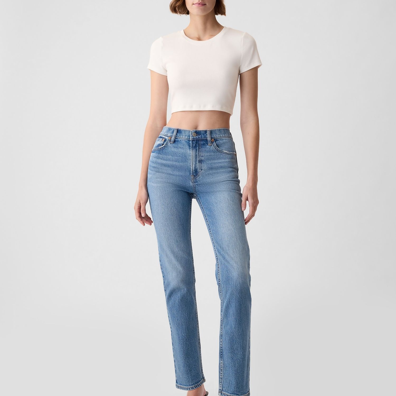 GAP Jeans Mujer Straight Azul GAP