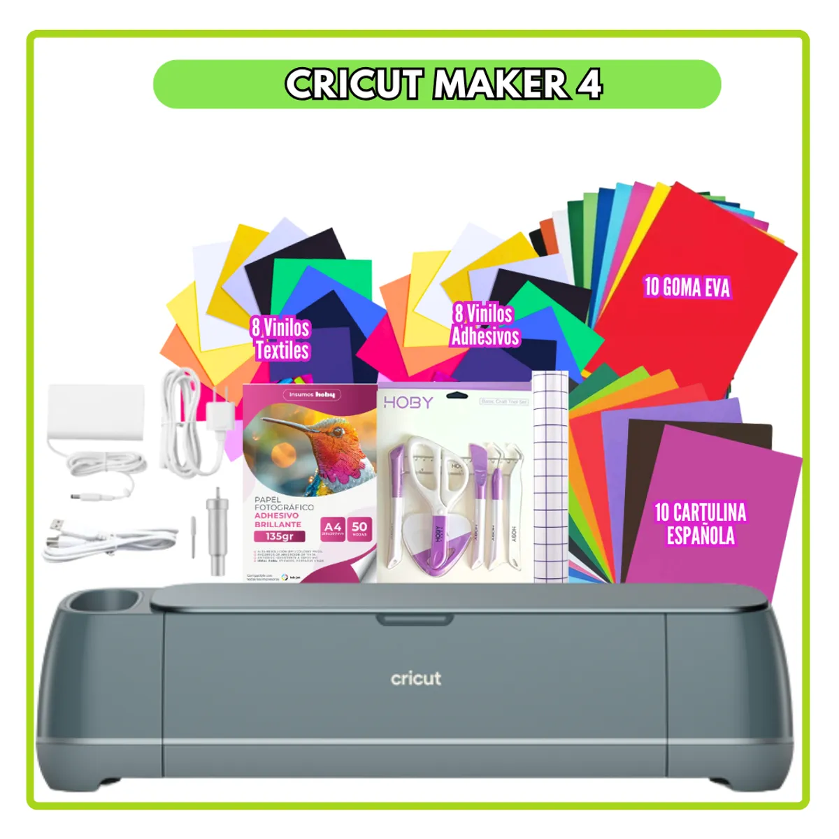 CRICUT - KIT Cricut Maker 4 Verde Salvia 10 ORT