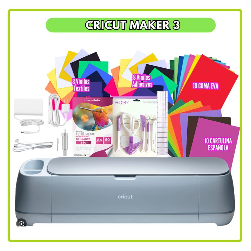 CRICUT - KIT Cricut Maker 3 Plomo Metalizado 10 ORT