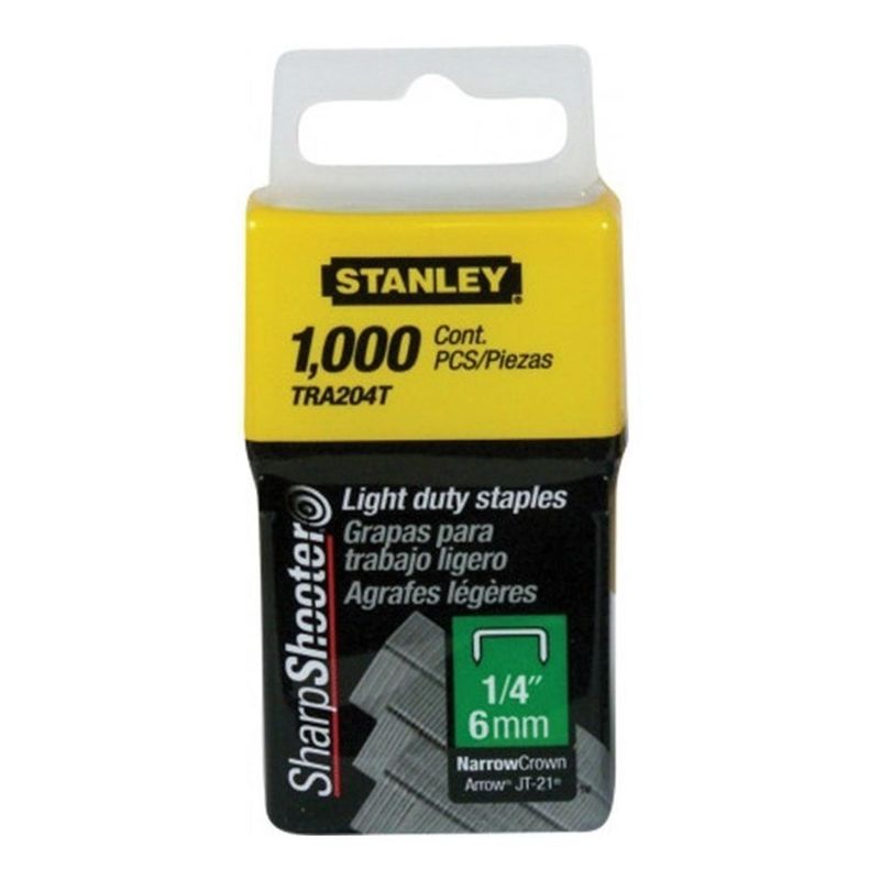 STANLEY - Set 1.000 Grapas Engrapadora Stanley 1/4 Uso Ligero