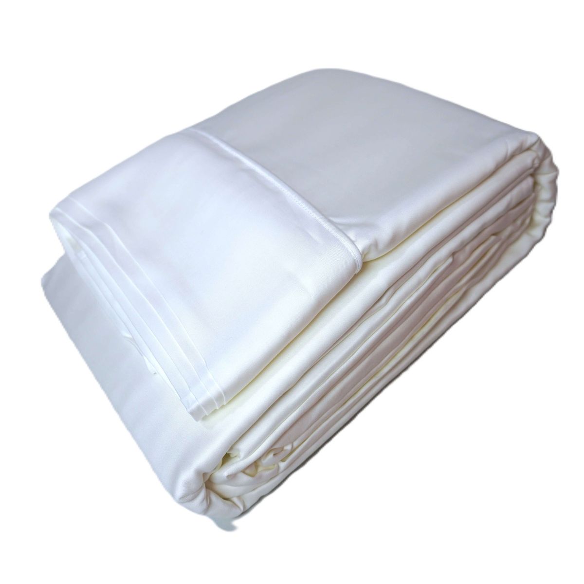 GENERICO - Sabanas Bambu SUPER KING con 2FUNDAS 100% Lyocell 300 hilos Sgreen/Blanco