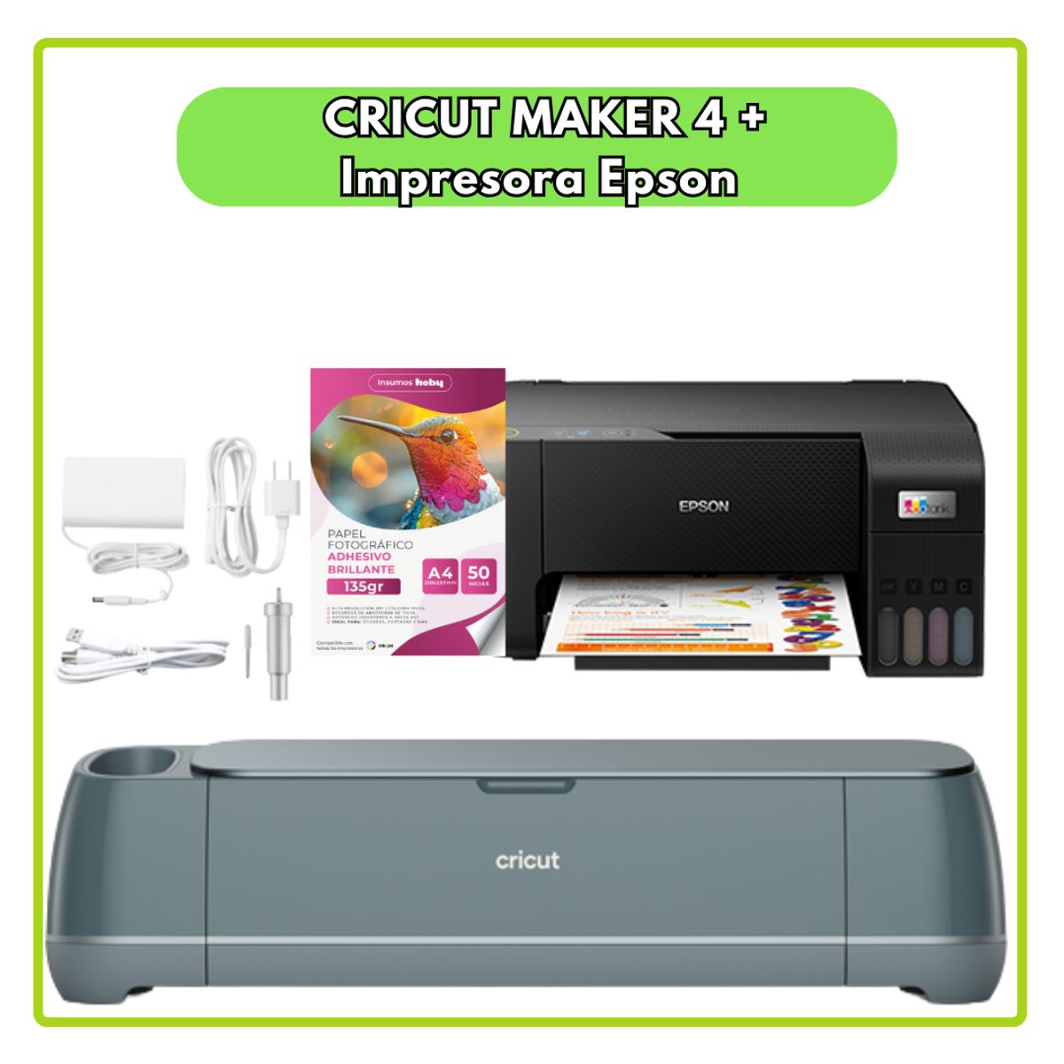 CRICUT - KIT Cricut Maker 4 Verde Salvia 10 ORT
