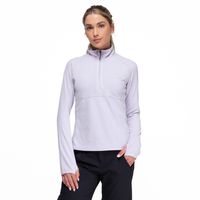 Poleron Mujer Nano Fleece Lila Claro Tineo Deportivo