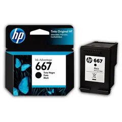 HP - Tinta 667 Negra Cartridge Original 3YM79AL 2 ML Black