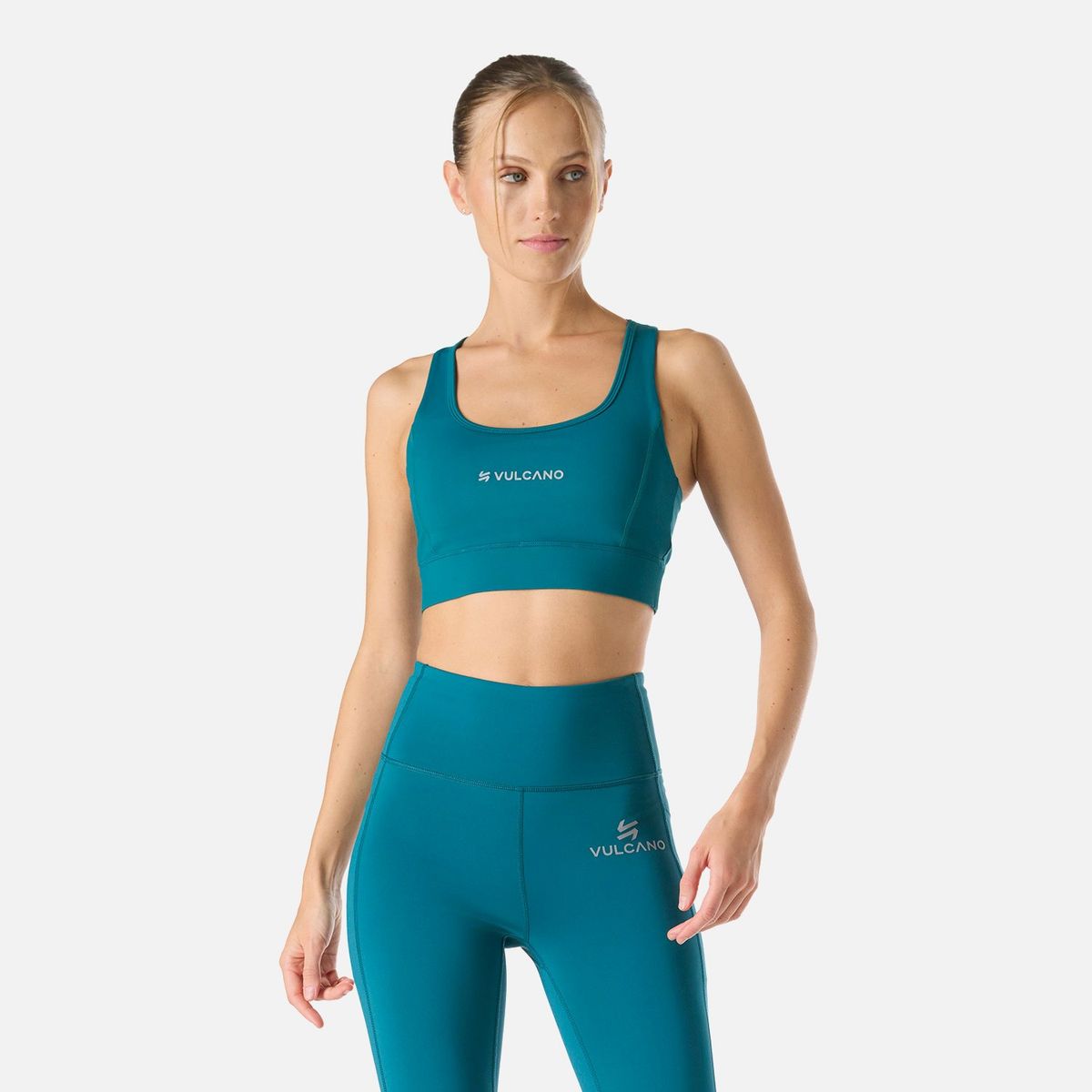VULCANO - Peto Mujer Built To Move Medium Support Bra Petroleo Vulcano