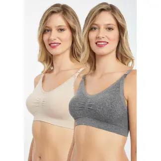 KAYSER - PACK 2X SostenMaternal Microfibra P2505601-NEG1 - Negro