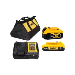 DEWALT - Kit 2 Baterías 20V + Cargador DCB1104 y Bolso DCB225CK-B2