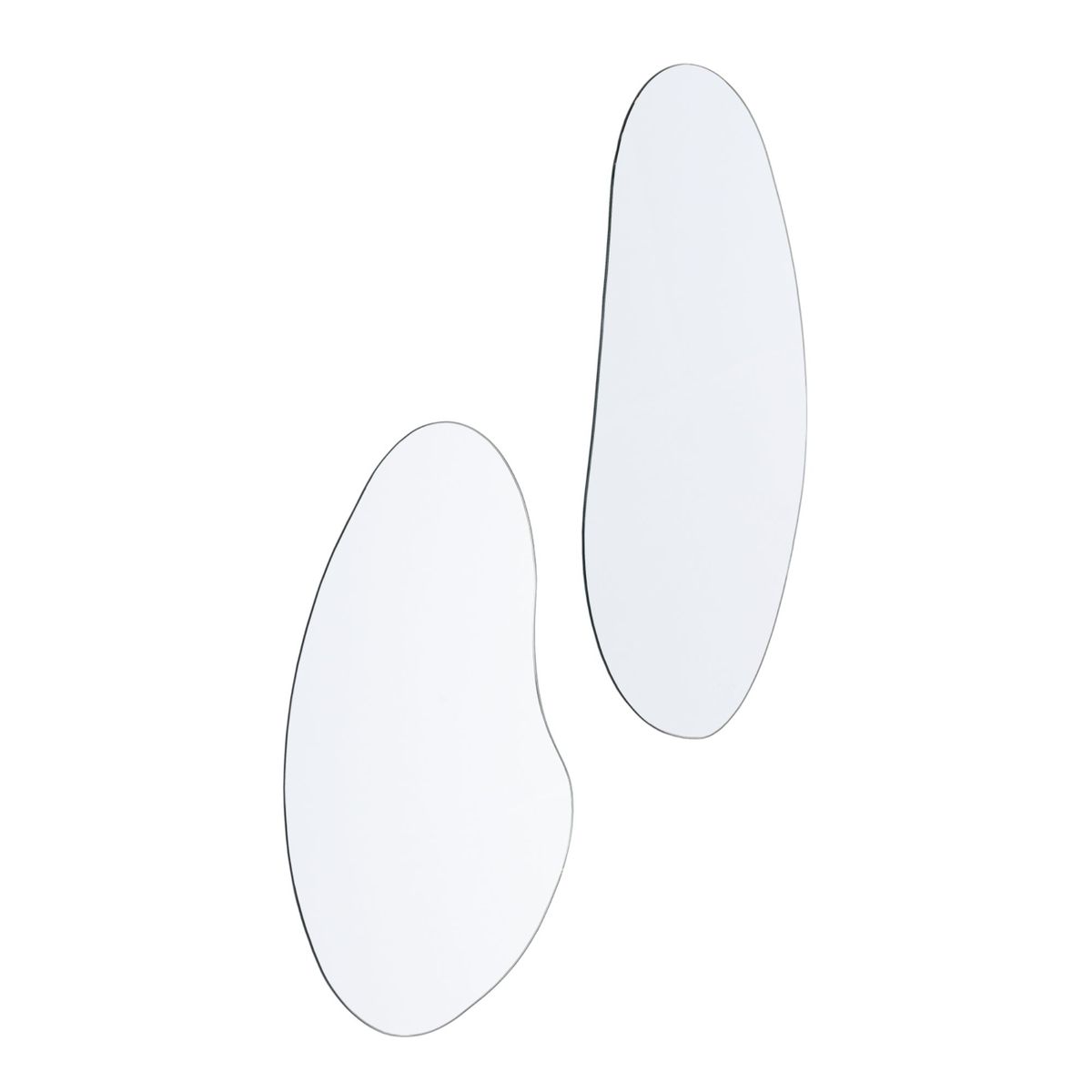 FMFURNITURE - Set 2 Espejos Forma Irregular  80.5x53.5x1.9 cm