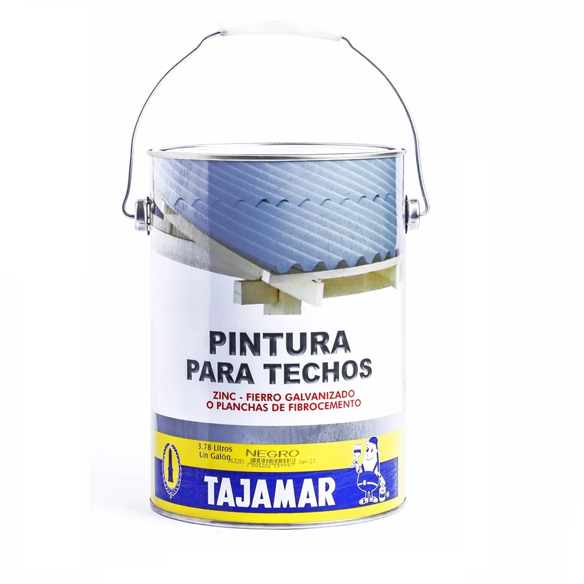 TAJAMAR - PINTURA TECHOS NEGRO BASE AGUA TAJAMAR 1GL