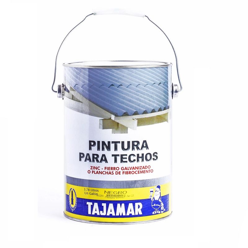TAJAMAR - PINTURA TECHOS NEGRO BASE AGUA TAJAMAR 1GL.