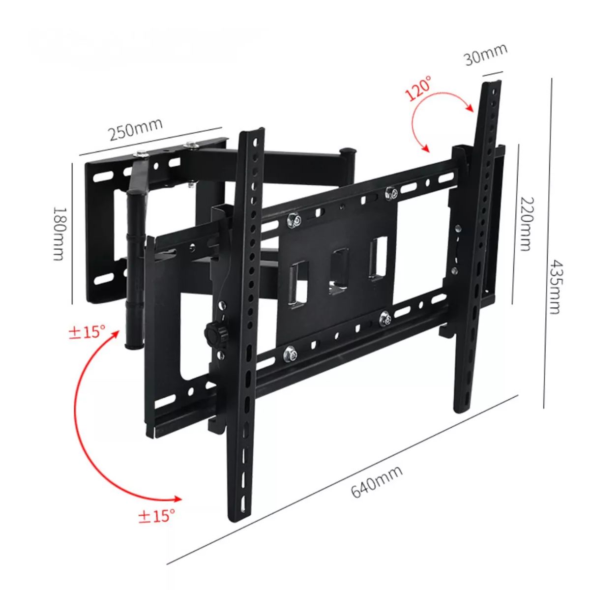 GENERICO - Soporte Tv Brazo Doble 40-80 Pulgadas Extendible