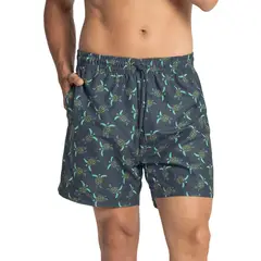 LEO - Traje de baño masculino con práctico bolsillo al lado derecho 505041 Azul Oscuro
