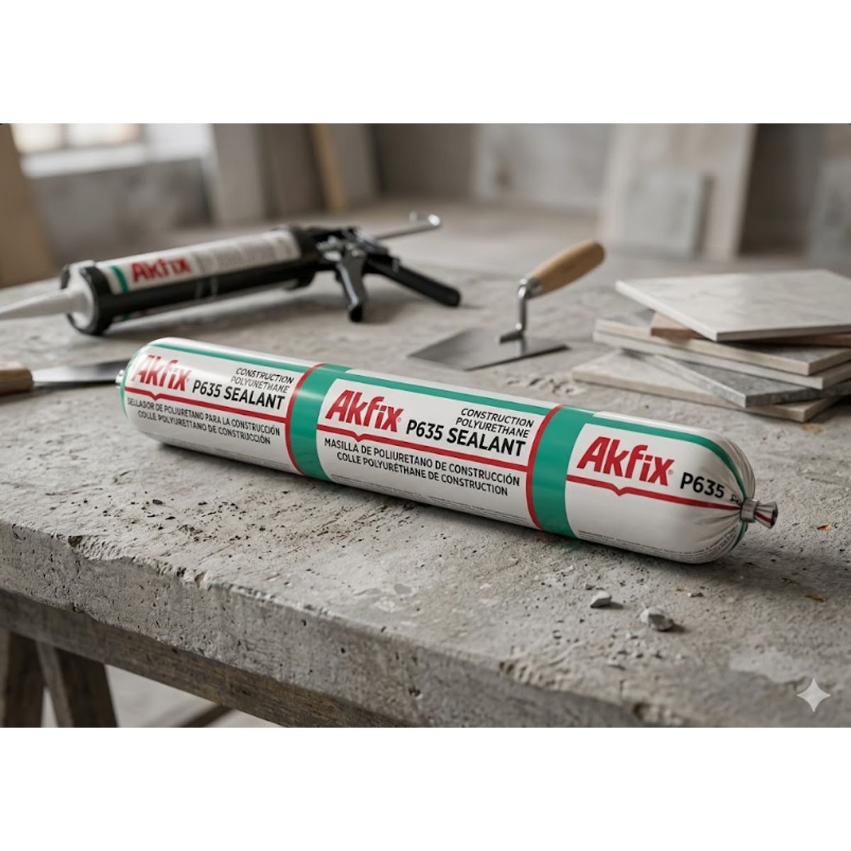 AKFIX - Sellador de Poliuretano 600 Ml. blanca P635 Akfix