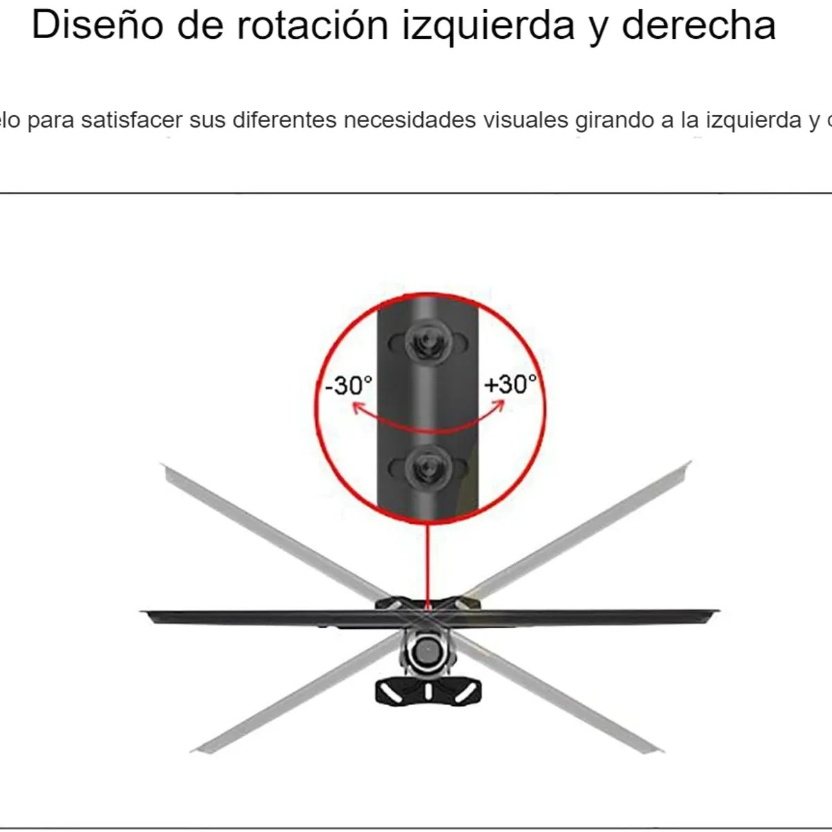 GENERICO - Soporte Tv Techo Pared 180 Grados  Ajustable °32 a °75