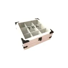 GENERICO - Caja de Té 9 Divisiones Blanca