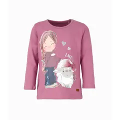 LIMONADA - Polera niña con diseño burdeo